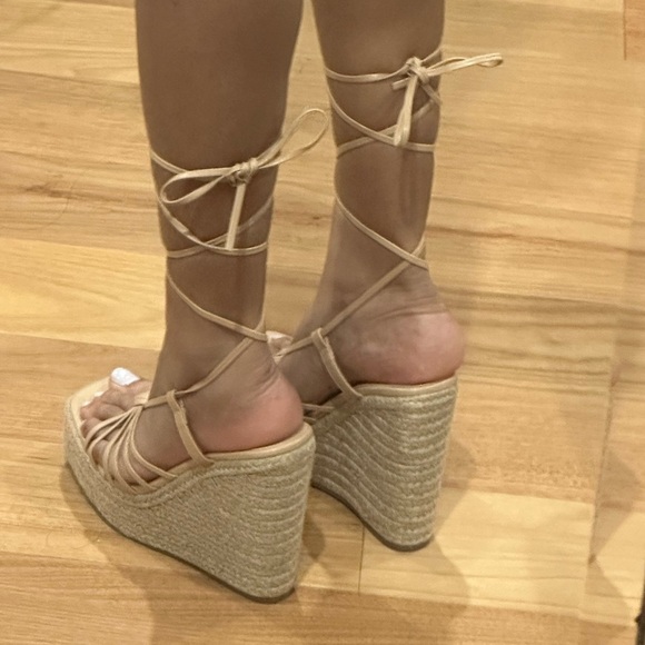 Fashionnova Are You With Me Wrap Up Wedges - Picture 3 of 4